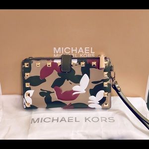 Michael Kors Camo Adele Wristlet